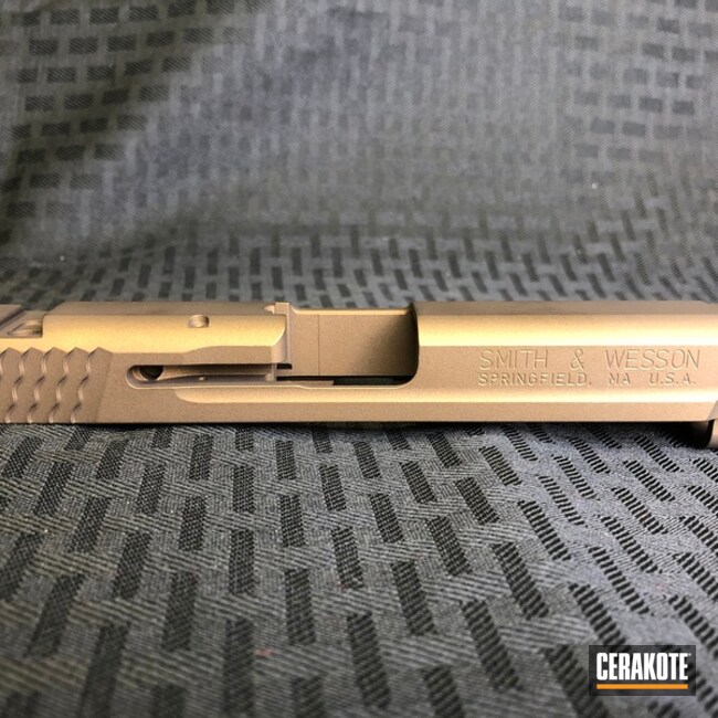 Cerakoted Smith & Wesson Slide In Cerakote H-148 Burnt Bronze