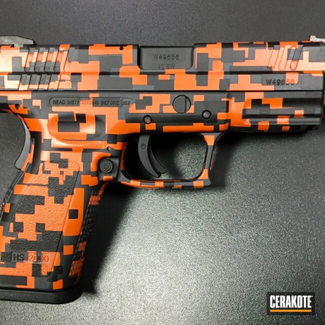 Cerakoted Springfield Xd 9 In A Cerakote Digital Camo Finish