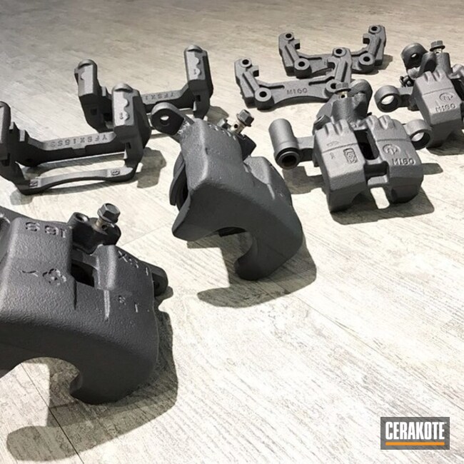 Cerakoted Brake Calipers In Cerakote H-112 Cobalt