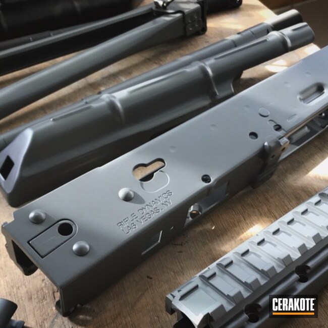 Cerakoted Ak Gun Parts In E-160 Concrete