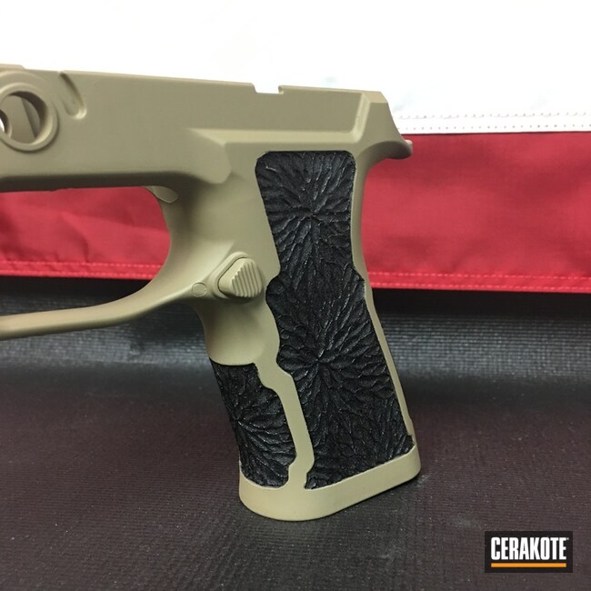 Cerakoted Sig Frame In H-235 Coyote Tan