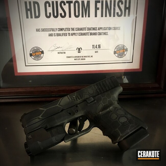 Cerakoted Cerakote Kryptek Finish On This Glock 30s Handgun