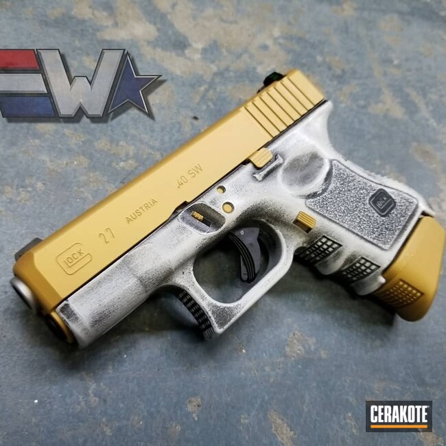 Cerakoted Two Toned Distressed Glock 27 Handgun