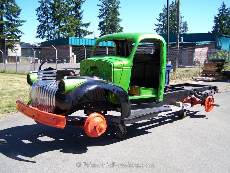 Lime Juice Green And Black Metallic And Orange Tangelo